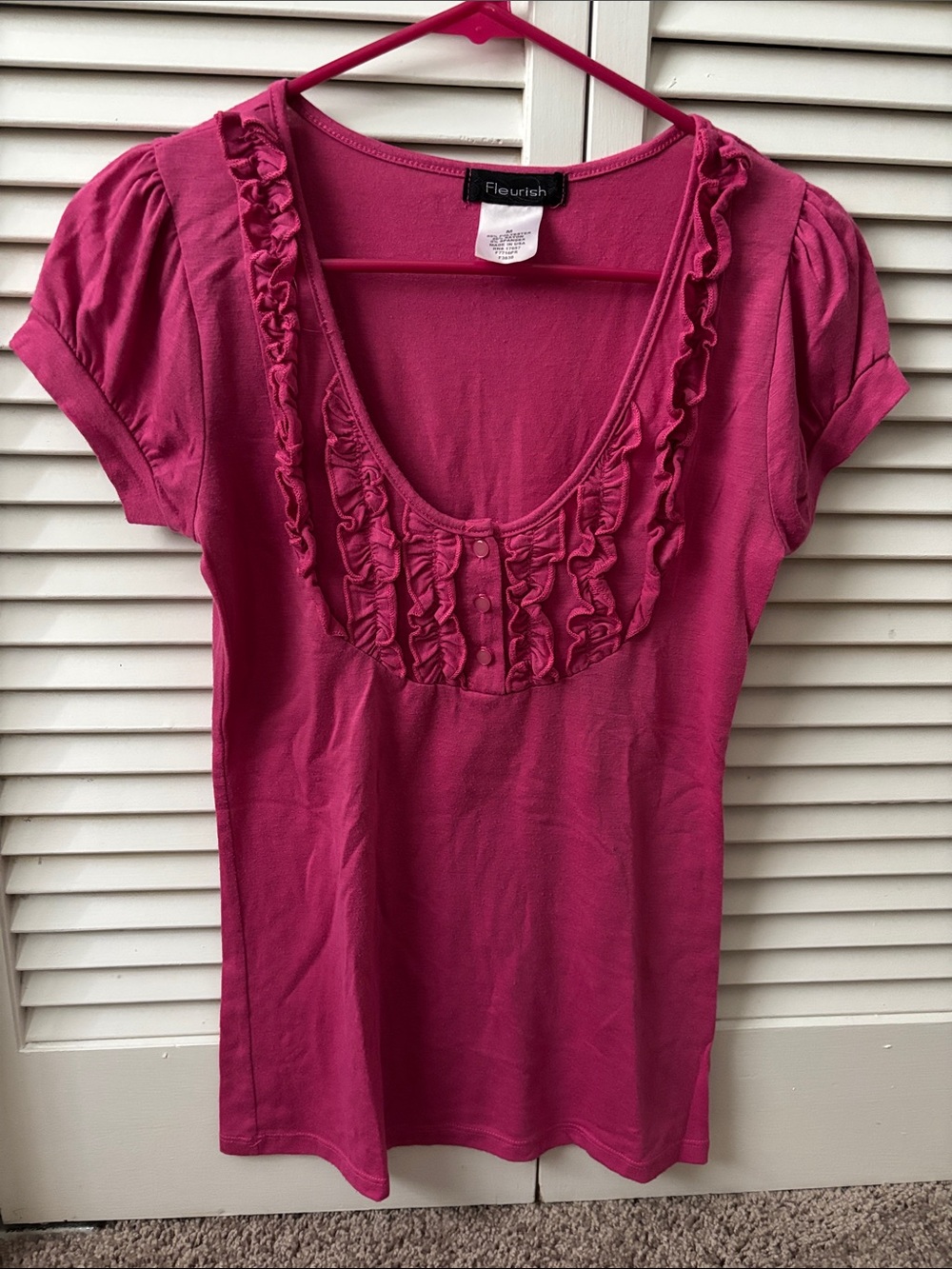 Fleurish top for juniors, size medium